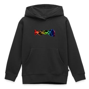 Frequenz Vibration Schwingungen Hertz - Kinder Premium Organic Hoodie - Schwarz - Vorne - AI Model Kid Male (0cm)