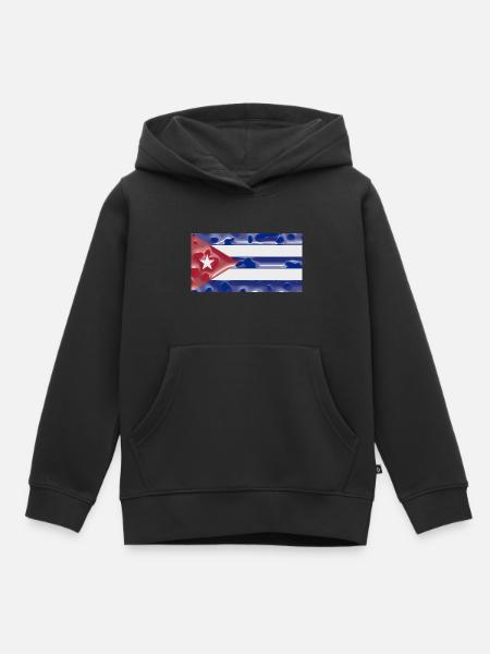 Kuba - Kinder Premium Organic Hoodie - Schwarz