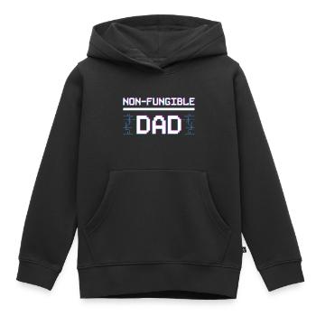 Nicht-fungible Papa Token NFTs Krypto Kunst Vater - Kinder Premium Organic Hoodie - Schwarz - Vorne - AI Model Kid Male (0cm)