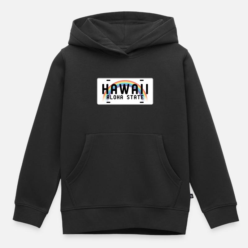 Hawaii Aloha State - Sweat Premium à capuche enfant bio - noir