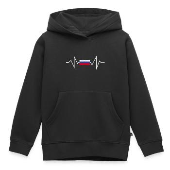 Russland - Kinder Premium Organic Hoodie - Schwarz - Vorne - AI Model Kid Male (0cm)