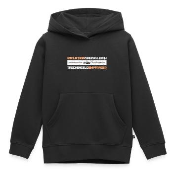 Taschengelderhöhung wegen Inflation - Kinder Premium Organic Hoodie - Schwarz - Vorne - AI Model Kid Male (0cm)