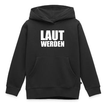 Laut werden - Kinder Premium Organic Hoodie - Schwarz - Vorne - AI Model Kid Male (0cm)