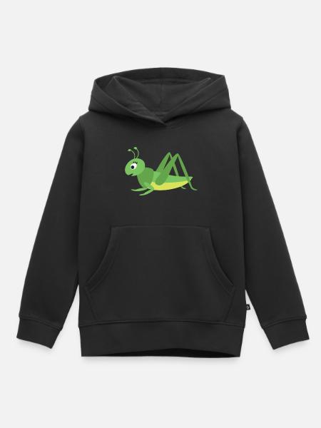 sauterelle - Sweat Premium à capuche enfant bio - noir