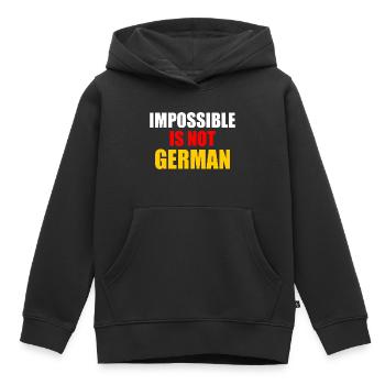 impossible is not german - Allemagne - Sweat Premium à capuche enfant bio - noir - Devant - AI Model Kid Male (0cm)