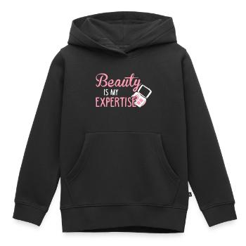 Expert beauté - Sweat Premium à capuche enfant bio - noir - Devant - AI Model Kid Male (0cm)