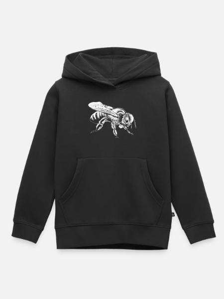 Biene - Kinder Premium Organic Hoodie - Schwarz
