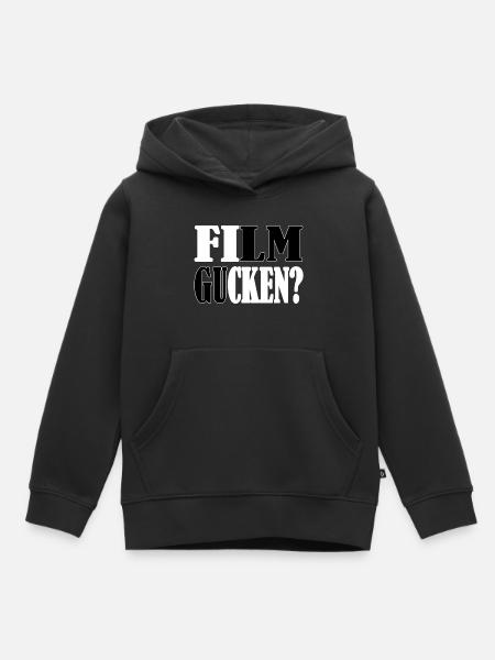 Film gucken? - Kinder Premium Organic Hoodie - Schwarz