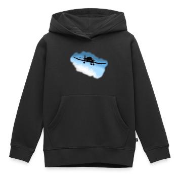 DR400 Himmel - Kinder Premium Organic Hoodie - Schwarz - Vorne - AI Model Kid Male (0cm)