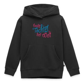 Gift for daughter - Kids Premium Organic Hoodie - black - Front - AI Model Kid Male (0cm)