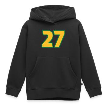 Twenty Seven 27 Siebenundzwanzig Nummer figure - Kinder Premium Organic Hoodie - Schwarz - Vorne - AI Model Kid Male (0cm)