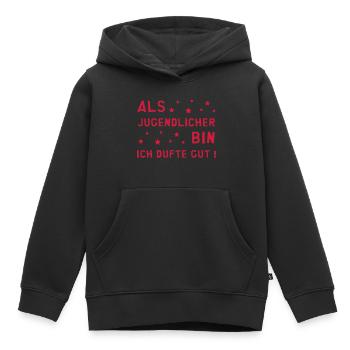 Jugendlich / Teenager / Teen / Jugendliche - Kinder Premium Organic Hoodie - Schwarz - Vorne - AI Model Kid Male (0cm)