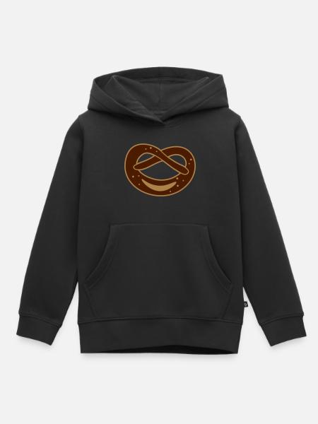 Vector pretzel two-tone in your desired colors - Kids Premium Organic Hoodie - black