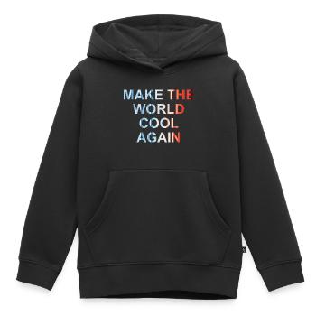 Rendre le monde à nouveau frais - Changement climatique - FFF - Sweat Premium à capuche enfant bio - noir - Devant - AI Model Kid Male (0cm)