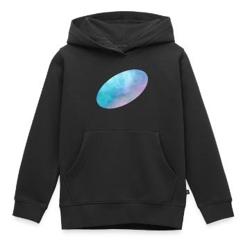 Space Ellipse schräg - Kinder Premium Organic Hoodie - Schwarz - Vorne - AI Model Kid Male (0cm)
