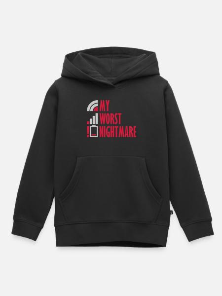My worst nightmare Logos - Kinder Premium Organic Hoodie - Schwarz