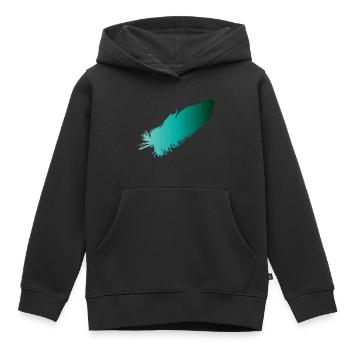 Source - Sweat Premium à capuche enfant bio - noir - Devant - AI Model Kid Male (0cm)