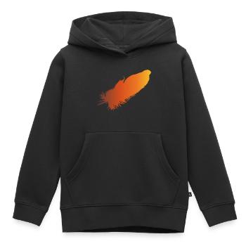 Source - Sweat Premium à capuche enfant bio - noir - Devant - AI Model Kid Male (0cm)
