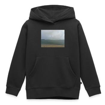 Vue mer Horizon - Sweat Premium à capuche enfant bio - noir - Devant - AI Model Kid Male (0cm)