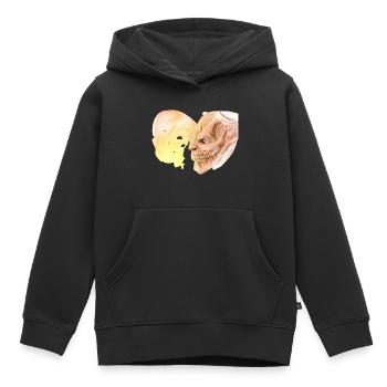 Krampus Percht Devil 2320 - Sweat Premium à capuche enfant bio - noir - Devant - AI Model Kid Male (0cm)