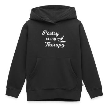 Poète Poésie Poète Poésie I Don - Sweat Premium à capuche enfant bio - noir - Devant - AI Model Kid Male (0cm)
