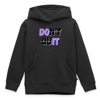N’abandonnez pas! /Fais-le - Sweat Premium à capuche enfant bio - noir - Devant - AI Model Kid Male (0cm)