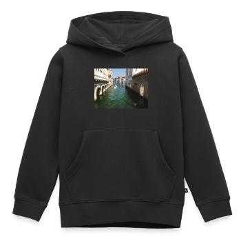 Sommer in Venedig - Kinder Premium Organic Hoodie - Schwarz - Vorne - AI Model Kid Male (0cm)