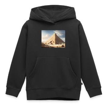 Ägyptische Pyramiden - Kinder Premium Organic Hoodie - Schwarz - Vorne - AI Model Kid Male (0cm)