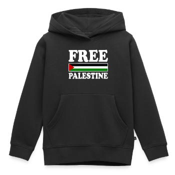 Free palestine - Kinder Premium Organic Hoodie - Schwarz - Vorne - AI Model Kid Male (0cm)