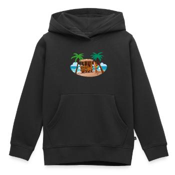 Tiki Combi - Sweat Premium à capuche enfant bio - noir - Devant - AI Model Kid Male (0cm)