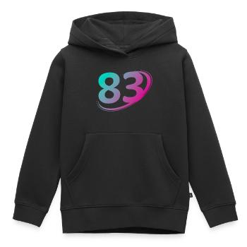 Nummer 83 mehrfarbig - Kinder Premium Organic Hoodie - Schwarz - Vorne - AI Model Kid Male (0cm)