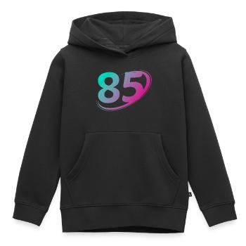 Nummer 85 mehrfarbig - Kinder Premium Organic Hoodie - Schwarz - Vorne - AI Model Kid Male (0cm)