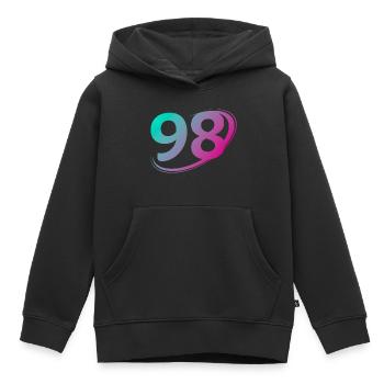 Nummer 98 mehrfarbig - Kinder Premium Organic Hoodie - Schwarz - Vorne - AI Model Kid Male (0cm)