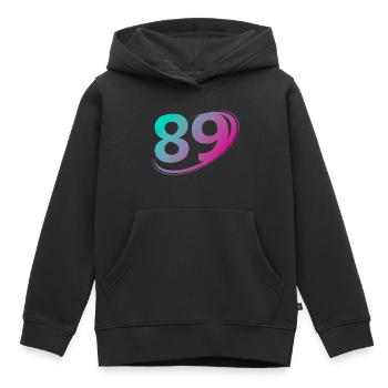 Nummer 89 mehrfarbig - Kinder Premium Organic Hoodie - Schwarz - Vorne - AI Model Kid Male (0cm)