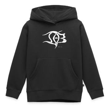 DAB Logo Weiß - Kinder Premium Organic Hoodie - Schwarz - Vorne - AI Model Kid Male (0cm)
