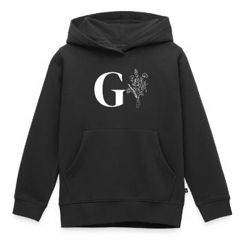 Minimalist flowers - Kids Premium Organic Hoodie - black - Front - AI Model Kid Male (0cm)