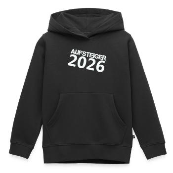 aufsteiger_2026- - Kinder Premium Organic Hoodie - Schwarz - Vorne - AI Model Kid Male (0cm)