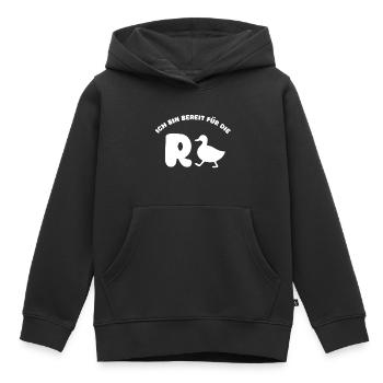 Rente auf Männer - Kinder Premium Organic Hoodie - Schwarz - Vorne - AI Model Kid Male (0cm)