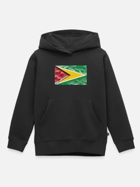 Guyana als Guyana - Kinder Premium Organic Hoodie - Schwarz