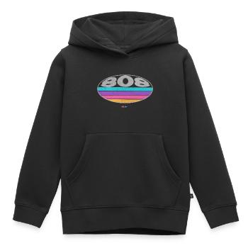 808 Boîte à rythmes SYNTHÉTISEUR analogique - Sweat Premium à capuche enfant bio - noir - Devant - AI Model Kid Male (0cm)