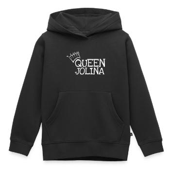 Vorname Jolina - Kinder Premium Organic Hoodie - Schwarz - Vorne - AI Model Kid Male (0cm)