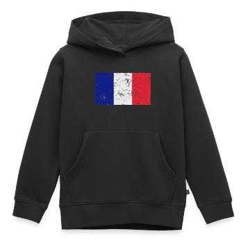 Frankreich - Kinder Premium Organic Hoodie - Schwarz - Vorne - AI Model Kid Male (0cm)