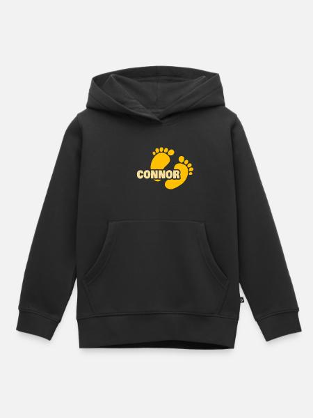 Geburt Connor - Kinder Premium Organic Hoodie - Schwarz
