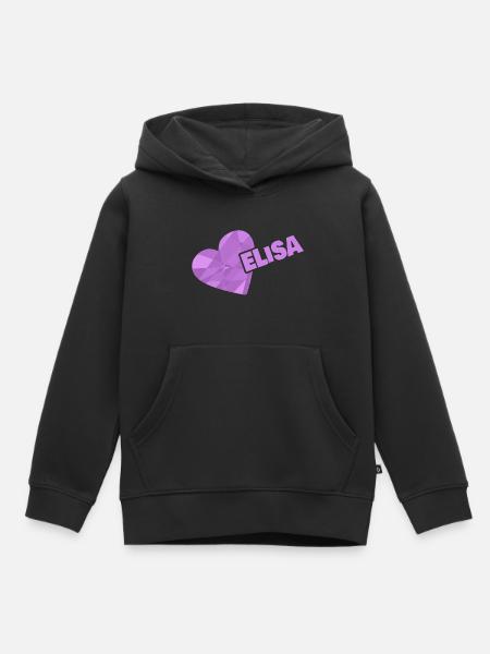 Krönchen Elisa - Kinder Premium Organic Hoodie - Schwarz