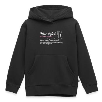 Hair Stylist Definition Makeup Cosmetician - Kinder Premium Organic Hoodie - Schwarz - Vorne - AI Model Kid Male (0cm)