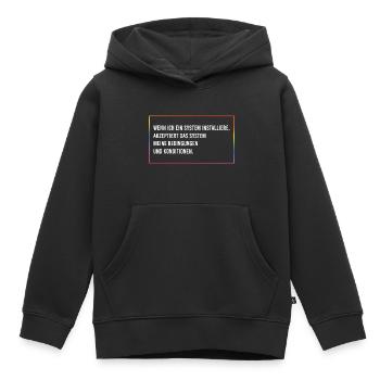 Wenn ich ein System installiere - Kinder Premium Organic Hoodie - Schwarz - Vorne - AI Model Kid Male (0cm)