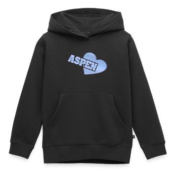 Amour Aspen - Sweat Premium à capuche enfant bio - noir - Devant - AI Model Kid Male (0cm)