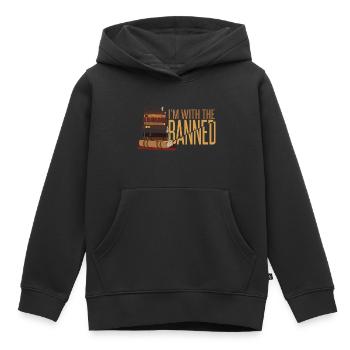I'm With The Banned - Kids Premium Organic Hoodie - black - Front - AI Model Kid Male (0cm)