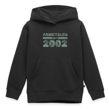 2002 2002 - Kinder Premium Organic Hoodie - Schwarz - Vorne - AI Model Kid Male (0cm)