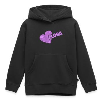 Krone Flora - Sweat Premium à capuche enfant bio - noir - Devant - AI Model Kid Male (0cm)